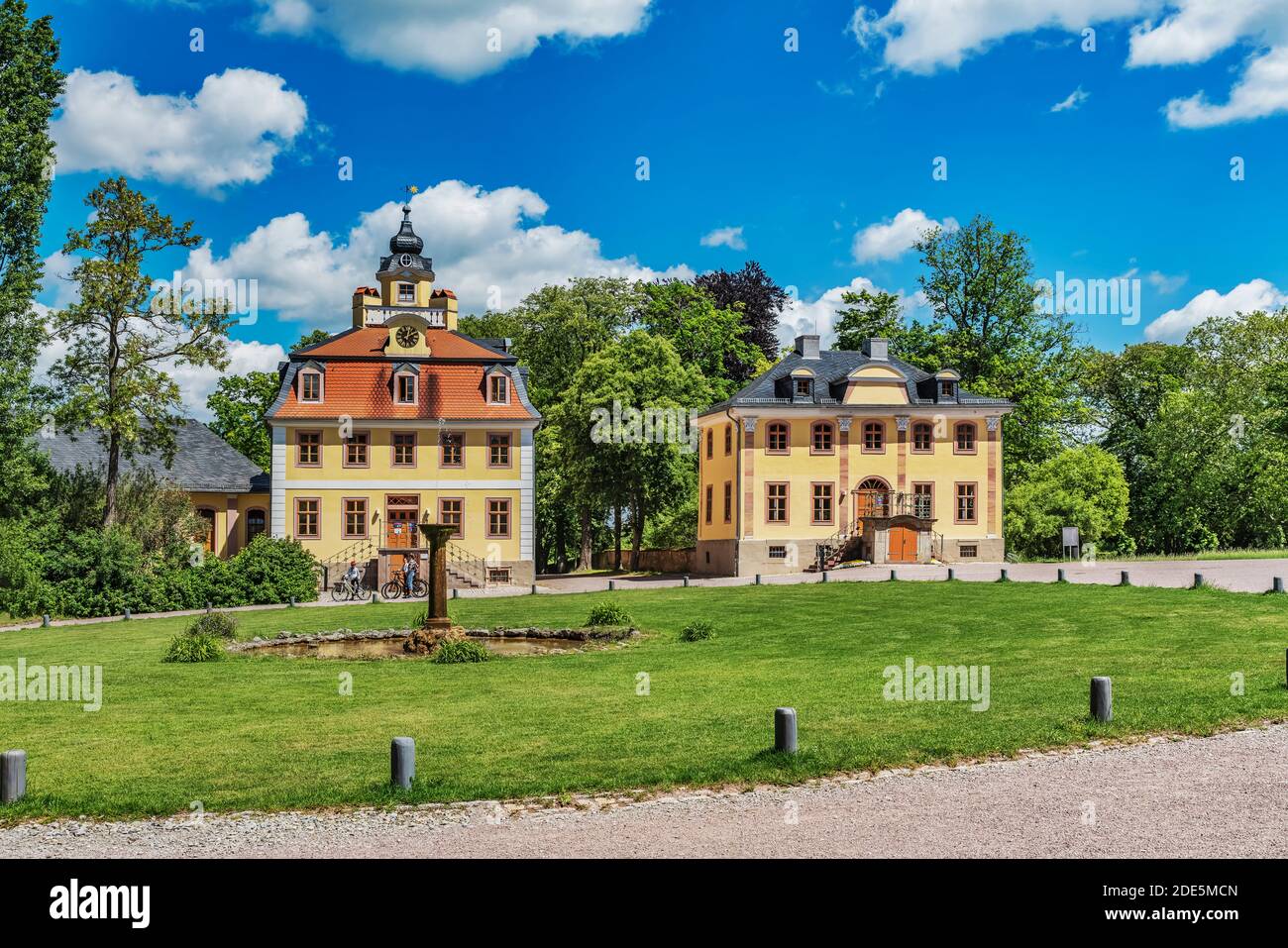 Cavalier houses in the Belvedere Palace, Weimar, Thuringia, Germany, Europe Stock Photo