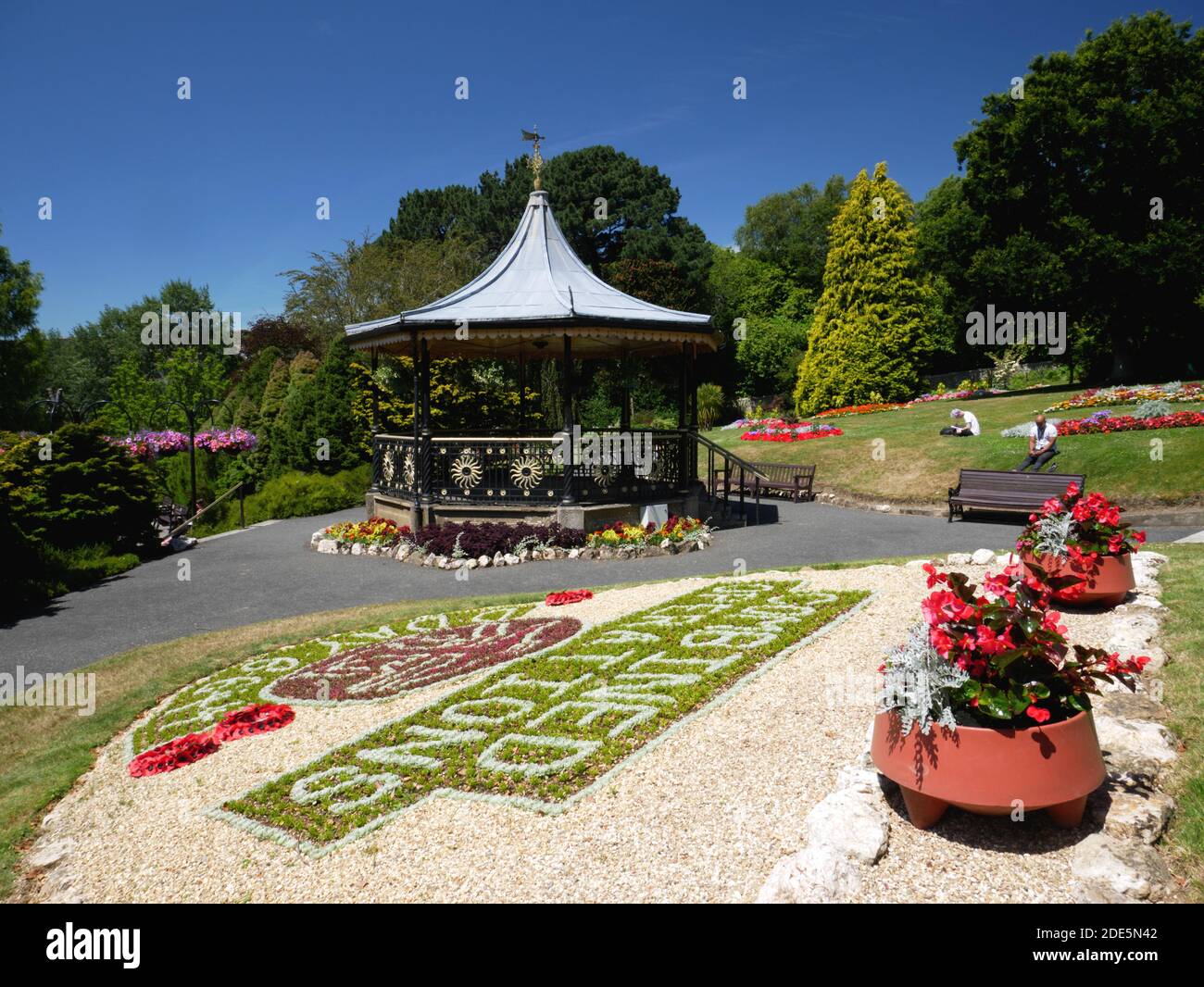 The wroughtiron bandstand in Victoria Gardens, Truro, Cornwall Stock