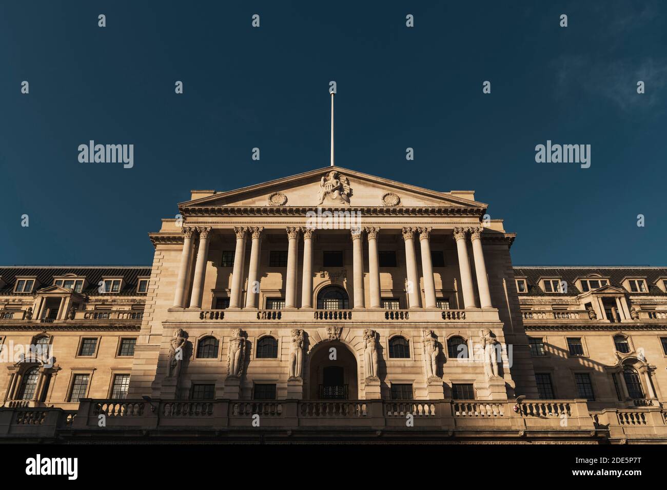 Bank of England during Coronavirus Covid-19 lockdown in The City, showing impact of global pandemic in London, England, UK, Europe Stock Photo