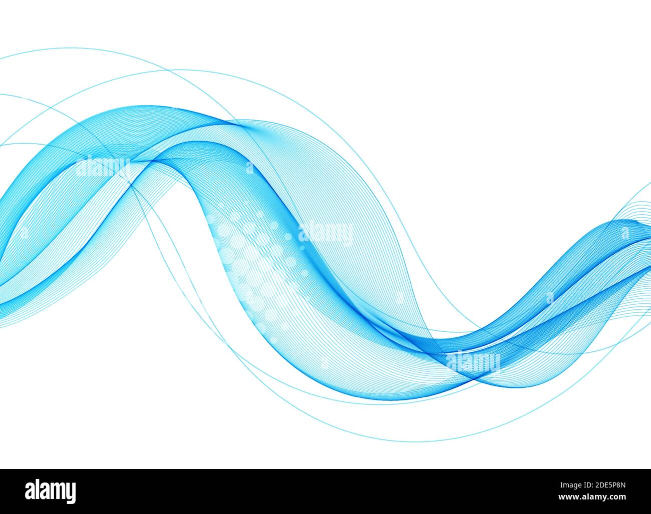 Vector blue abstract wave design element. Smoke lines Stock Vector ...