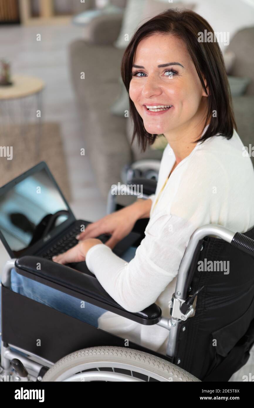 portrait of a gorgeous young woman in a wheelchair Stock Photo - Alamy
