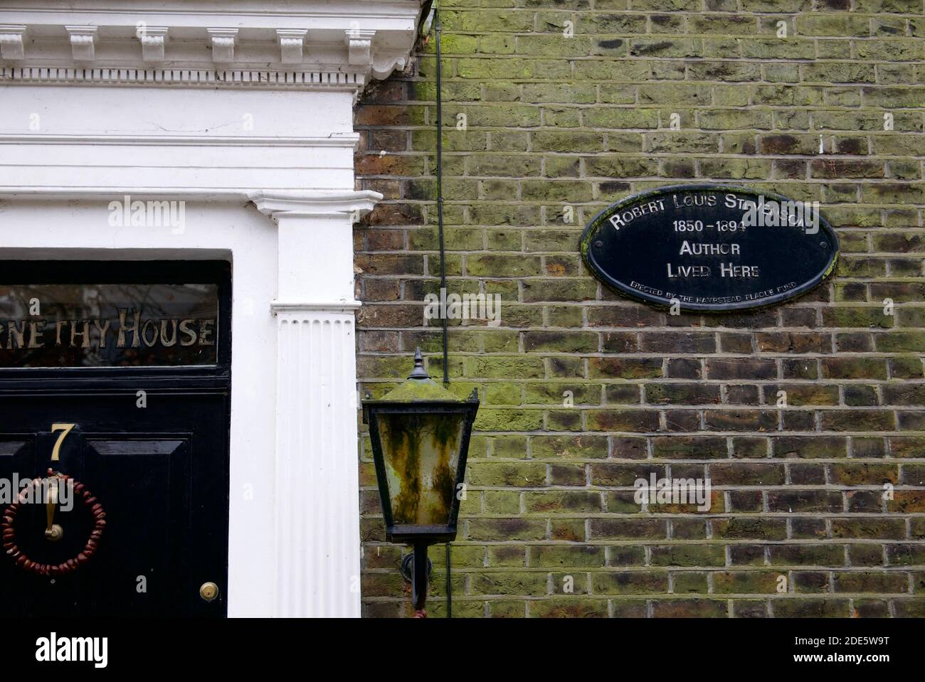 House home of Robert Louis Stevenson in Hampstead village