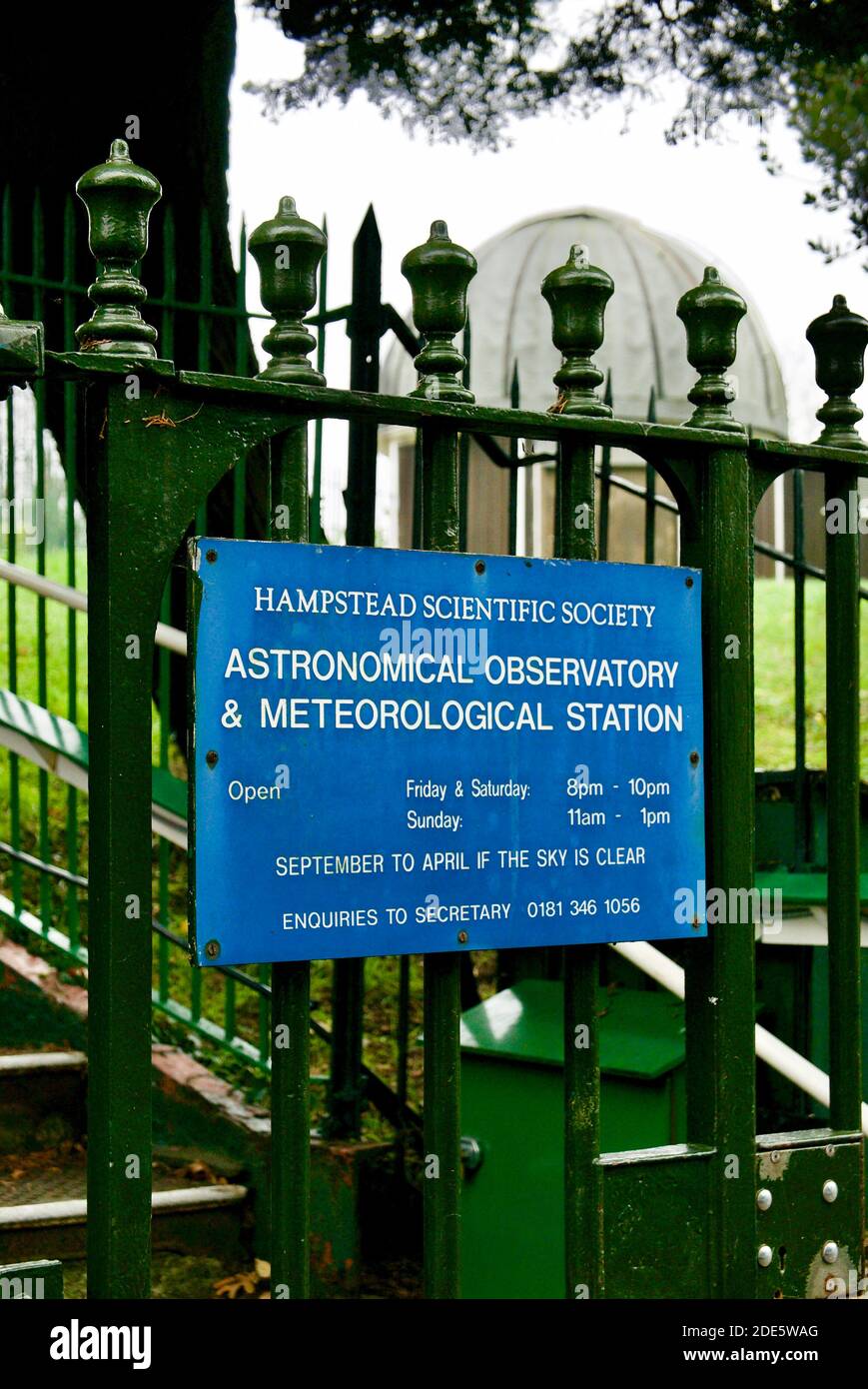 Hampstead Scientific Society Astronomical Observatory and Meteorological Station in Hampstead village, London. Stock Photo