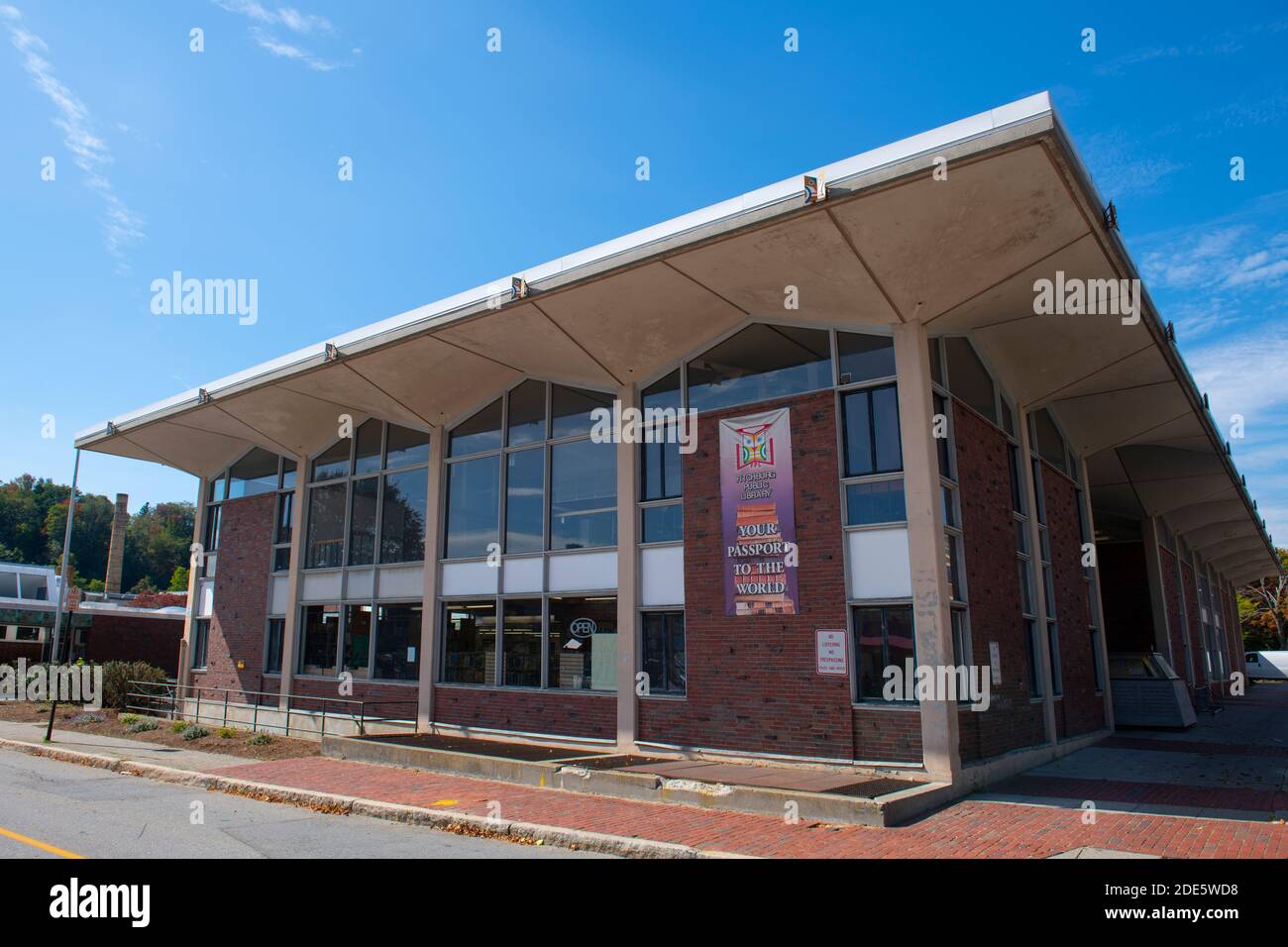 Fitchburg Public Library at 610 Main Street in downtown Fitchburg, Massachusetts MA, USA Stock