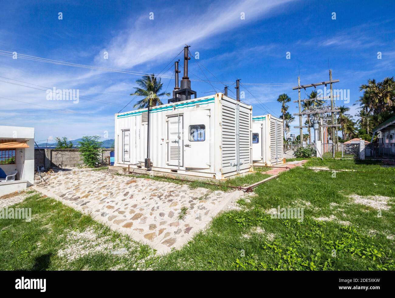 A small power generation facility in Tingloy Island off Batangas, Philippines Stock Photo