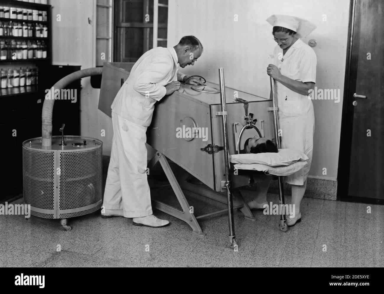Original Caption The Scots Mission Hospital. The iron lung[?]. (Dr