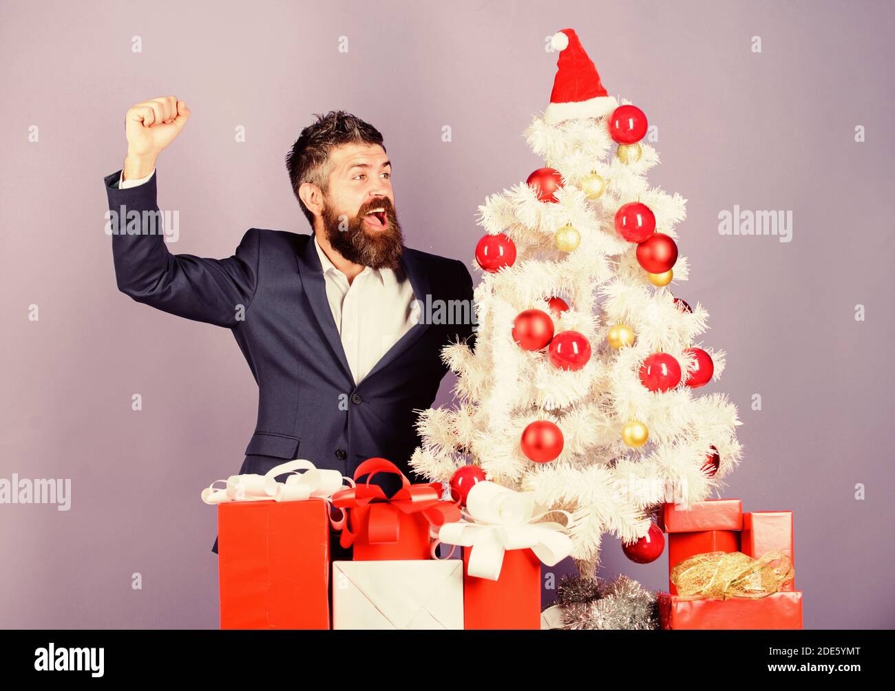 bearded hipster wear formal suit 