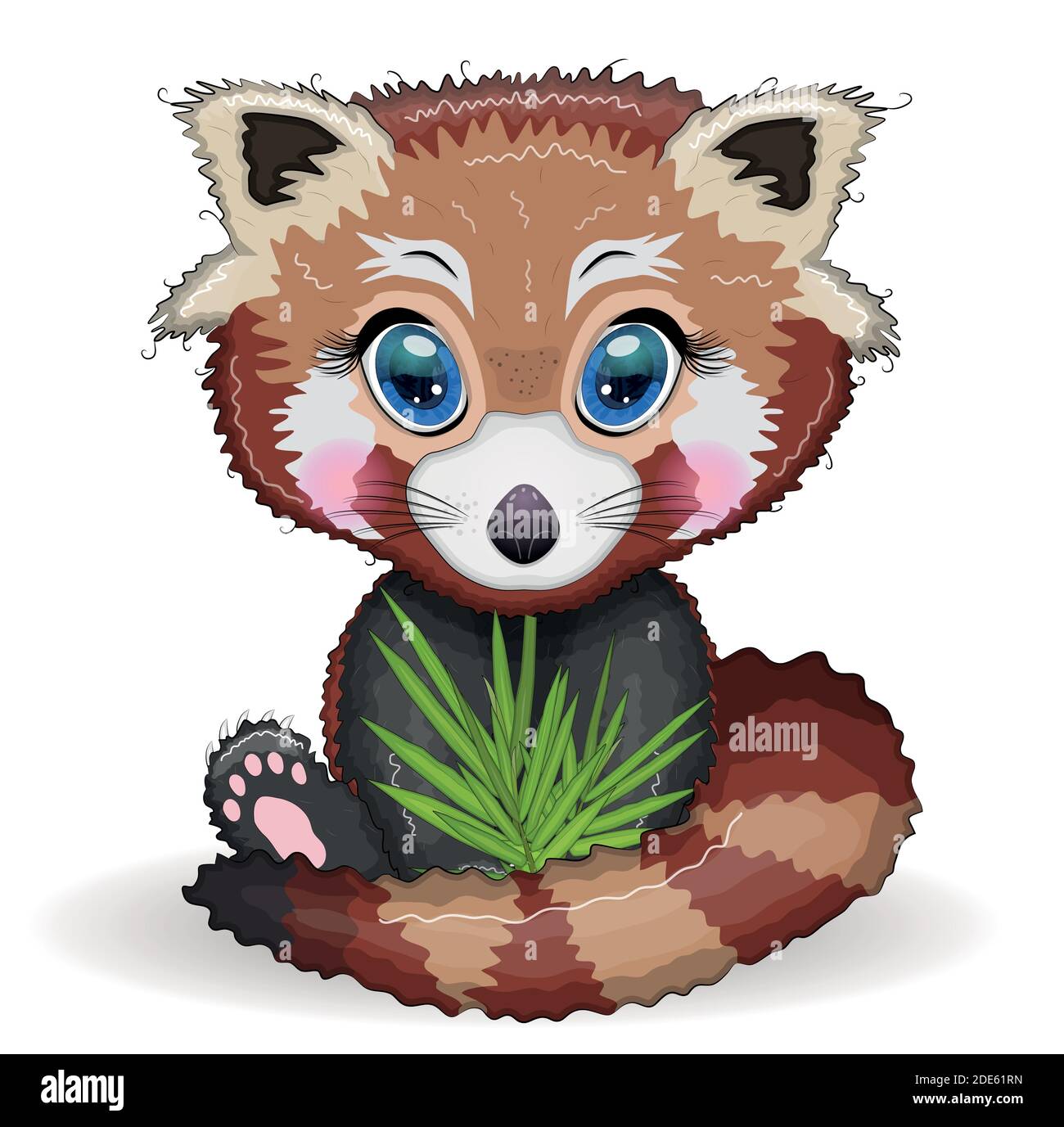 Red Panda Cute Character With Beautiful Eyes Bright Childish Style Rare Animals Red Book Cat Bear Stock Vector Image Art Alamy