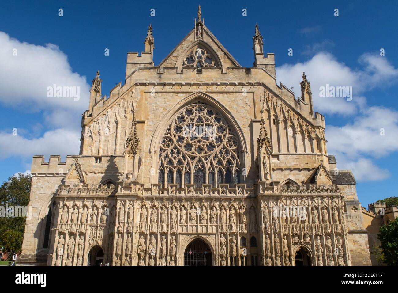 The outside of Exeter Cathedral (Cathedral Church of Saint Peter in ...