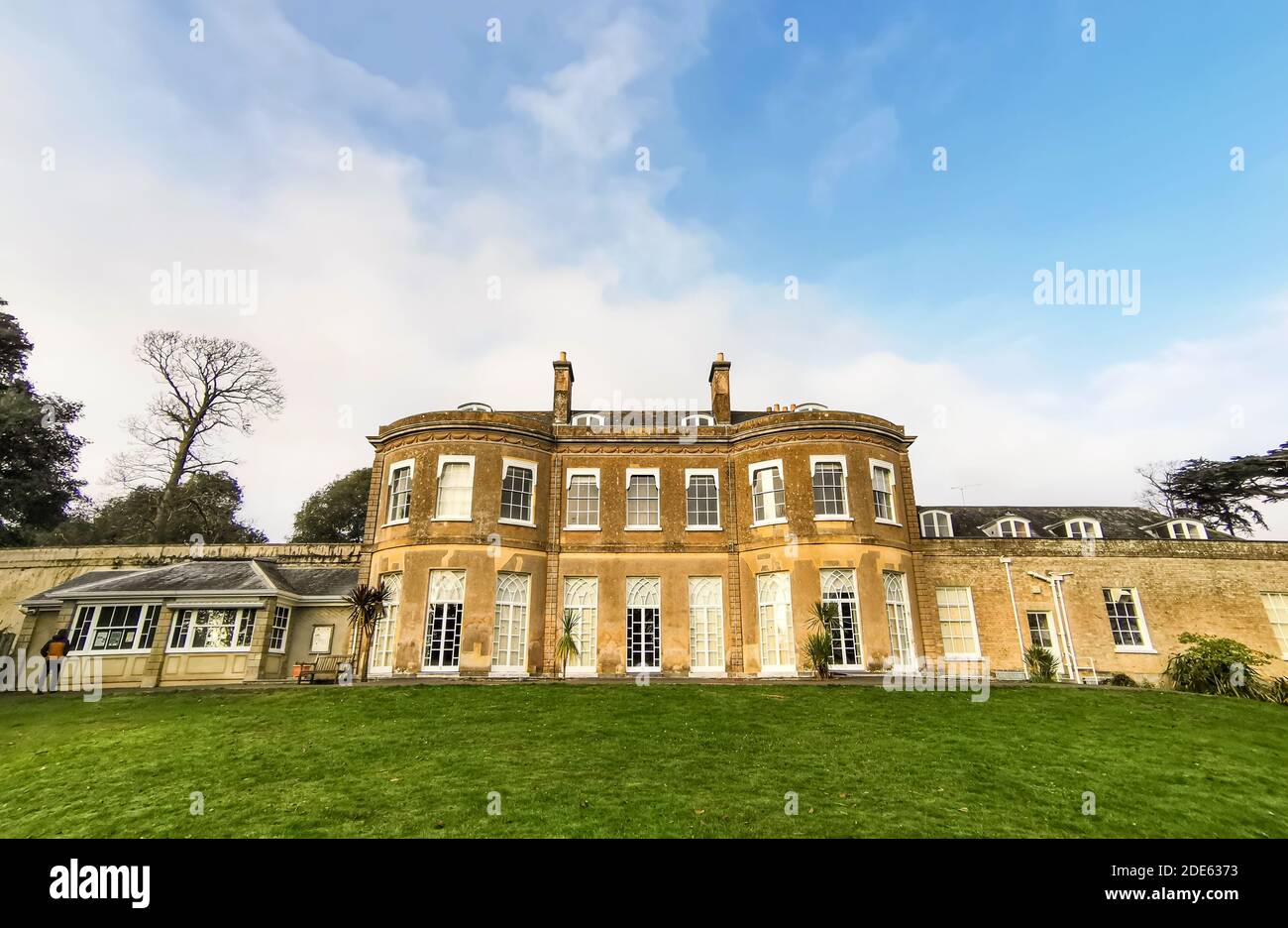 Exterior façade of Upton Country House near Poole in Dorset. A popular country park, historic house and wedding venue. Stock Photo