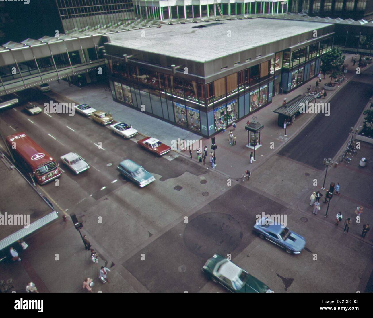 Skyway of Nicollet Mall (in or near Minneapolis) ca. 1973 Stock Photo
