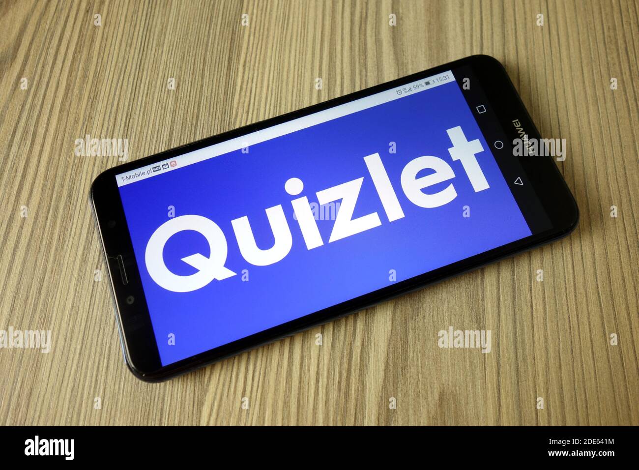 KONSKIE, POLAND - November 04, 2020: Quizlet online study application logo on mobile phone Stock Photo