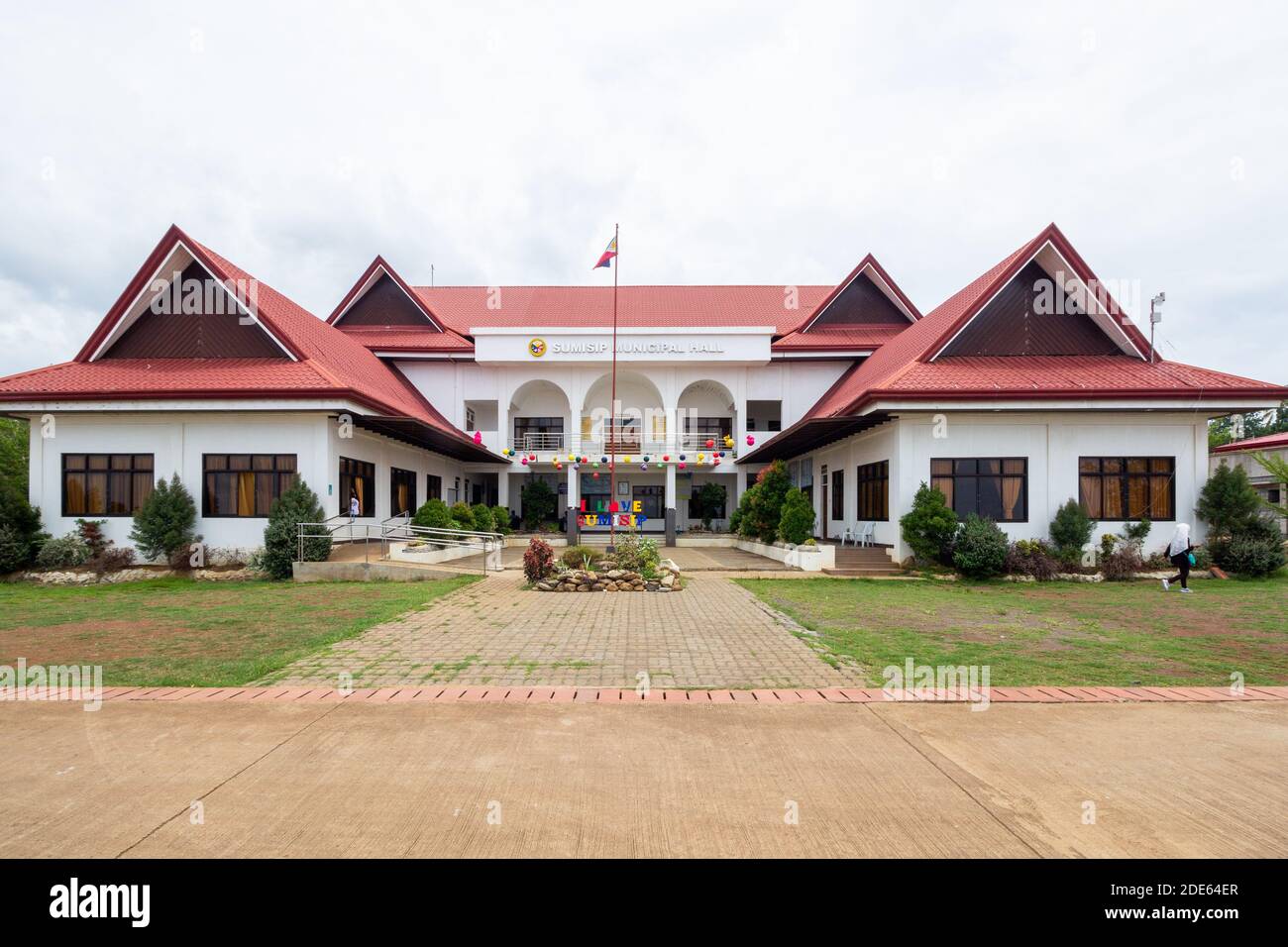 The municipal hall of Sumisip in Basilan Island, Philippines Stock Photo