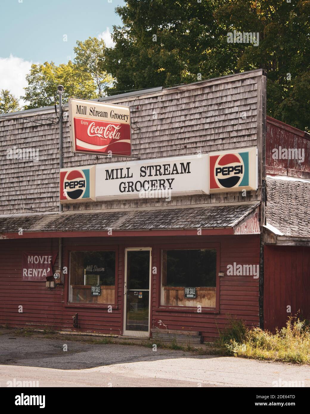 An abandoned grocery store in Maine Stock Photo Alamy