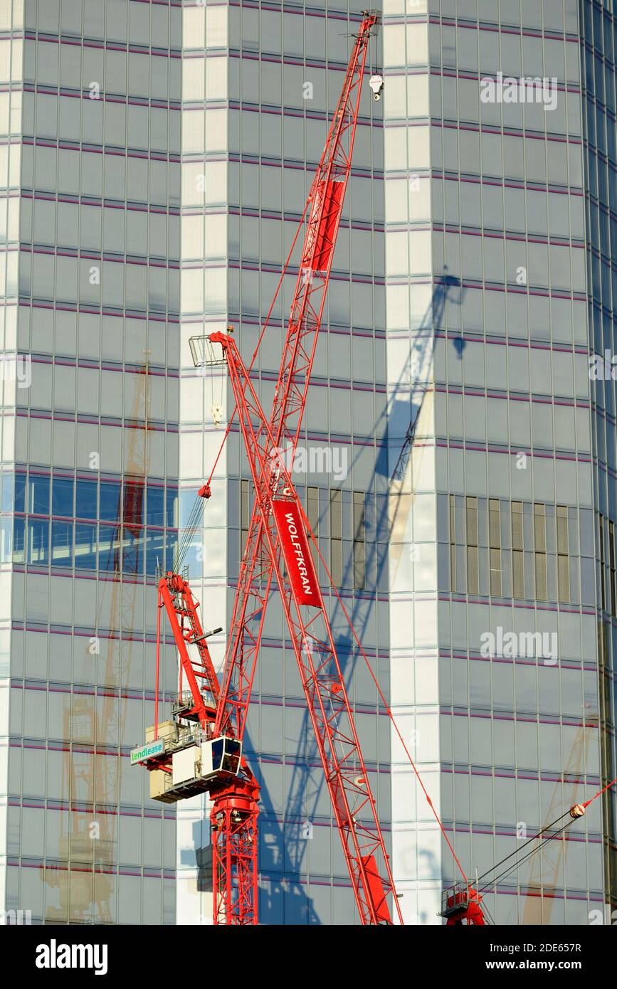 Evolving City of London Skyline, Tower Cranes, City of London, United Kingdom Stock Photo