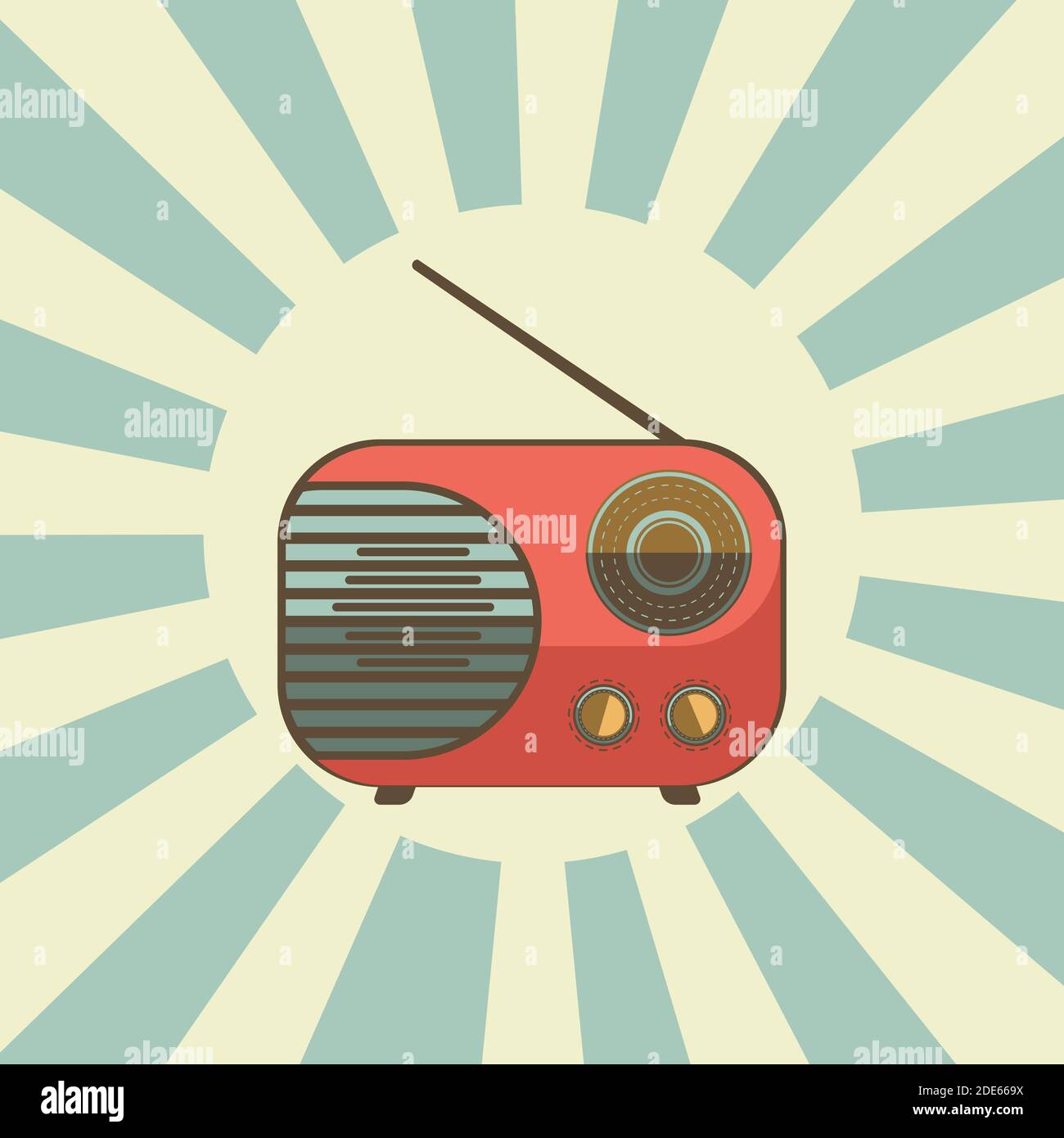 Abstract small AM retro radio design colorful illustration Stock Vector  Image & Art - Alamy