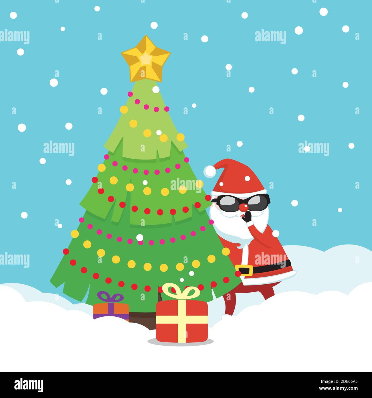 Christmas banner with cartoon secret Santa in sunglasses Stock Vector Image & Art - Alamy Christmas banner with cartoon secret Santa in sunglasses Stock Vector Image & Art - Alamy