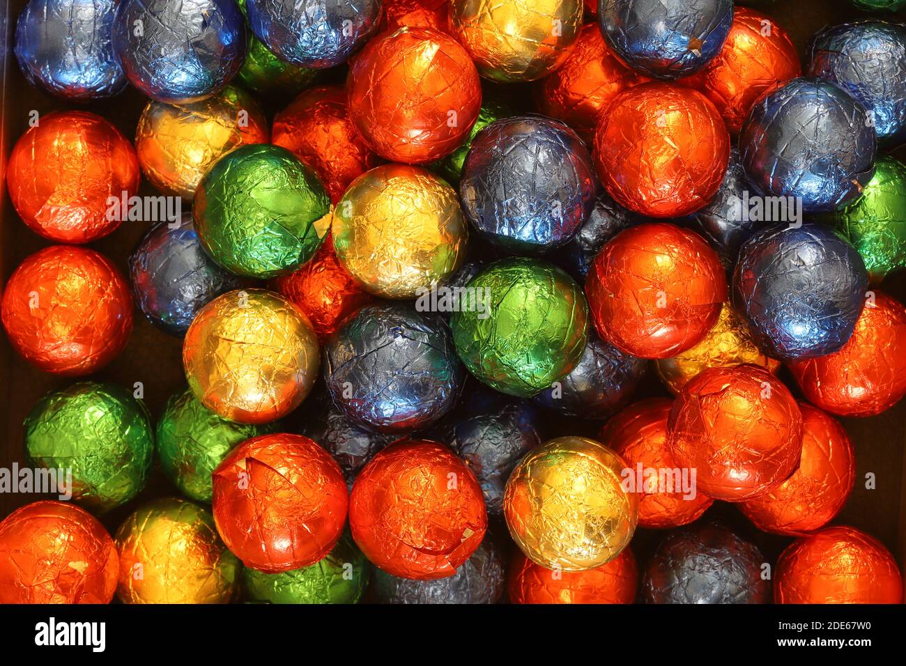 chocolate sweets as background pattern Stock Photo
