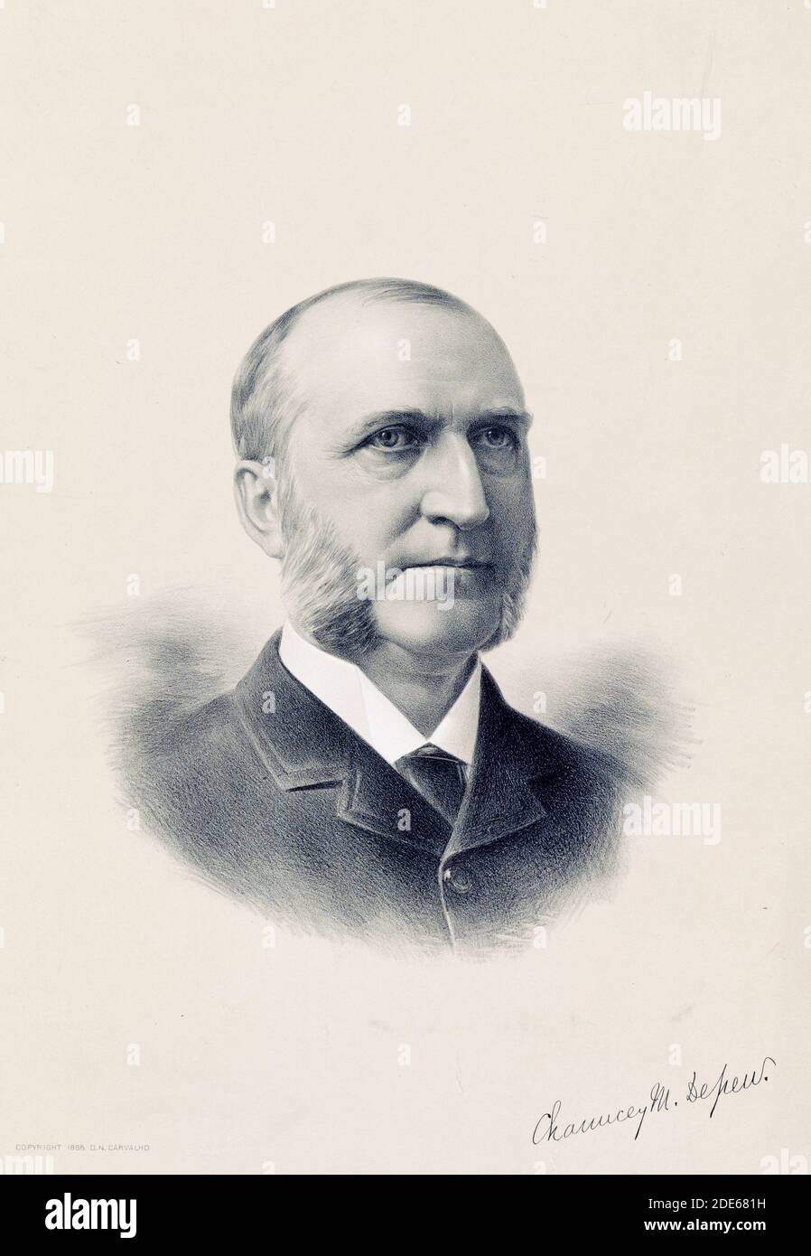 Chauncey M. Depew portrait ca. 1888 Stock Photo