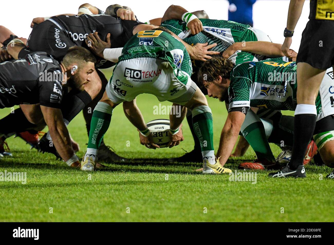 Monigo stadium, Treviso, Italy, 29 Nov 2020, scrum between Benetton ...