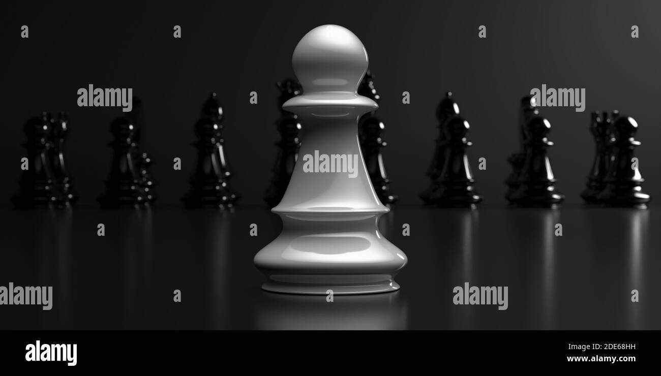 Chess board with chess, Black background, 3d chess, 3d chess black and  white pieces, HD wallpaper