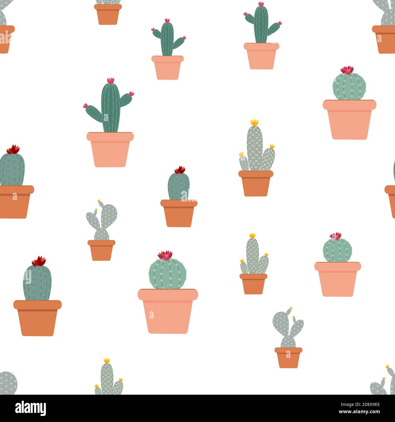 Cactus Seamless Pattern Background Vector Illustration EPS10 Stock ...