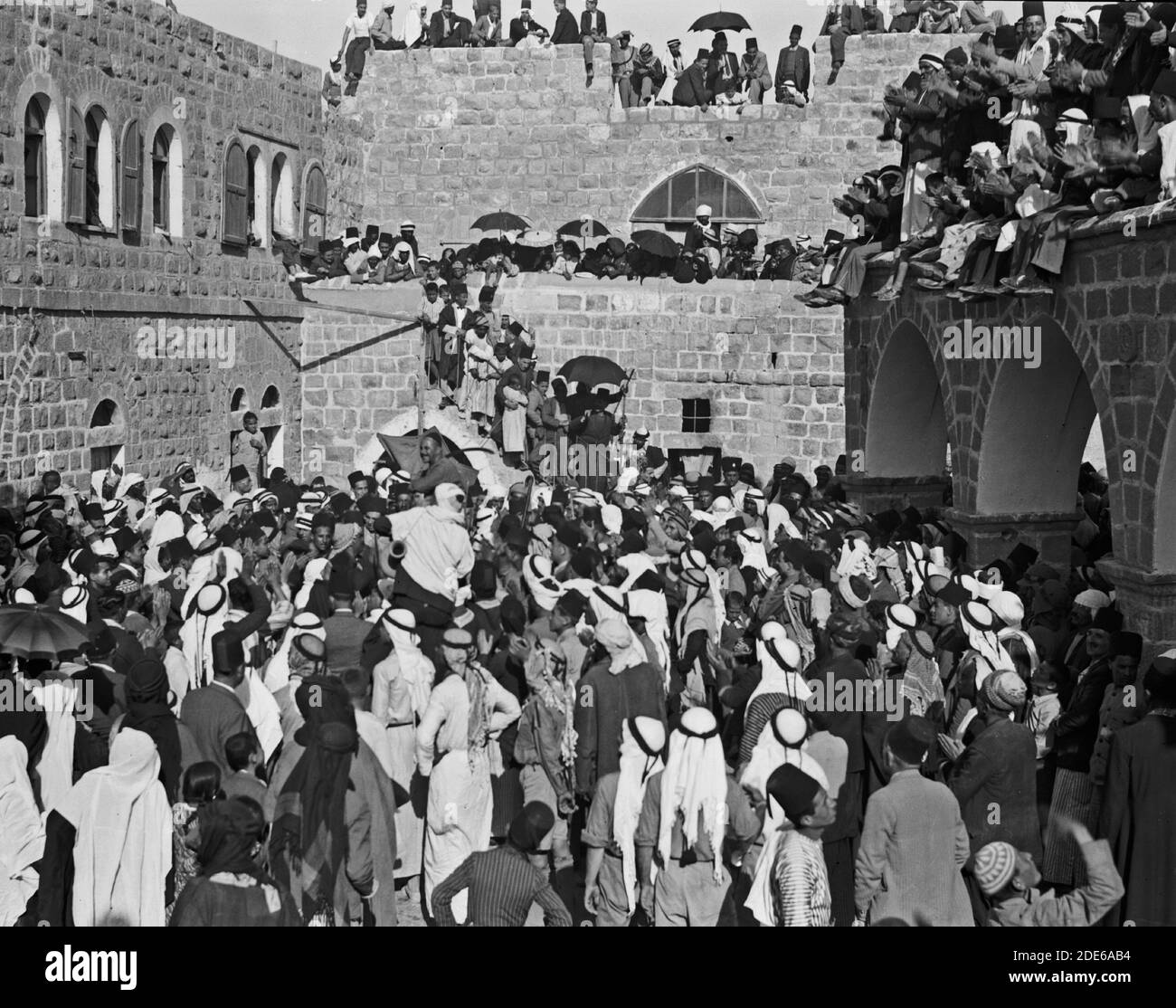Original Caption: Neby Mousa [i.e. Nebi Musa] 1937 at shrine and J'lem ...