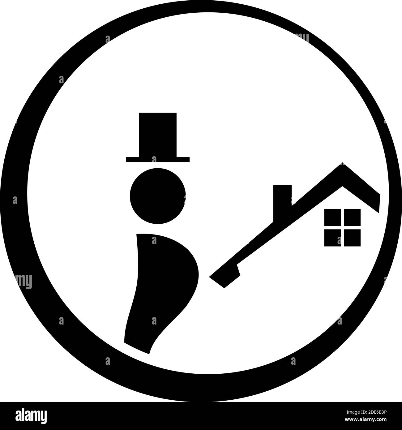 Chimney sweep, man, craftsman, person, logo Stock Vector