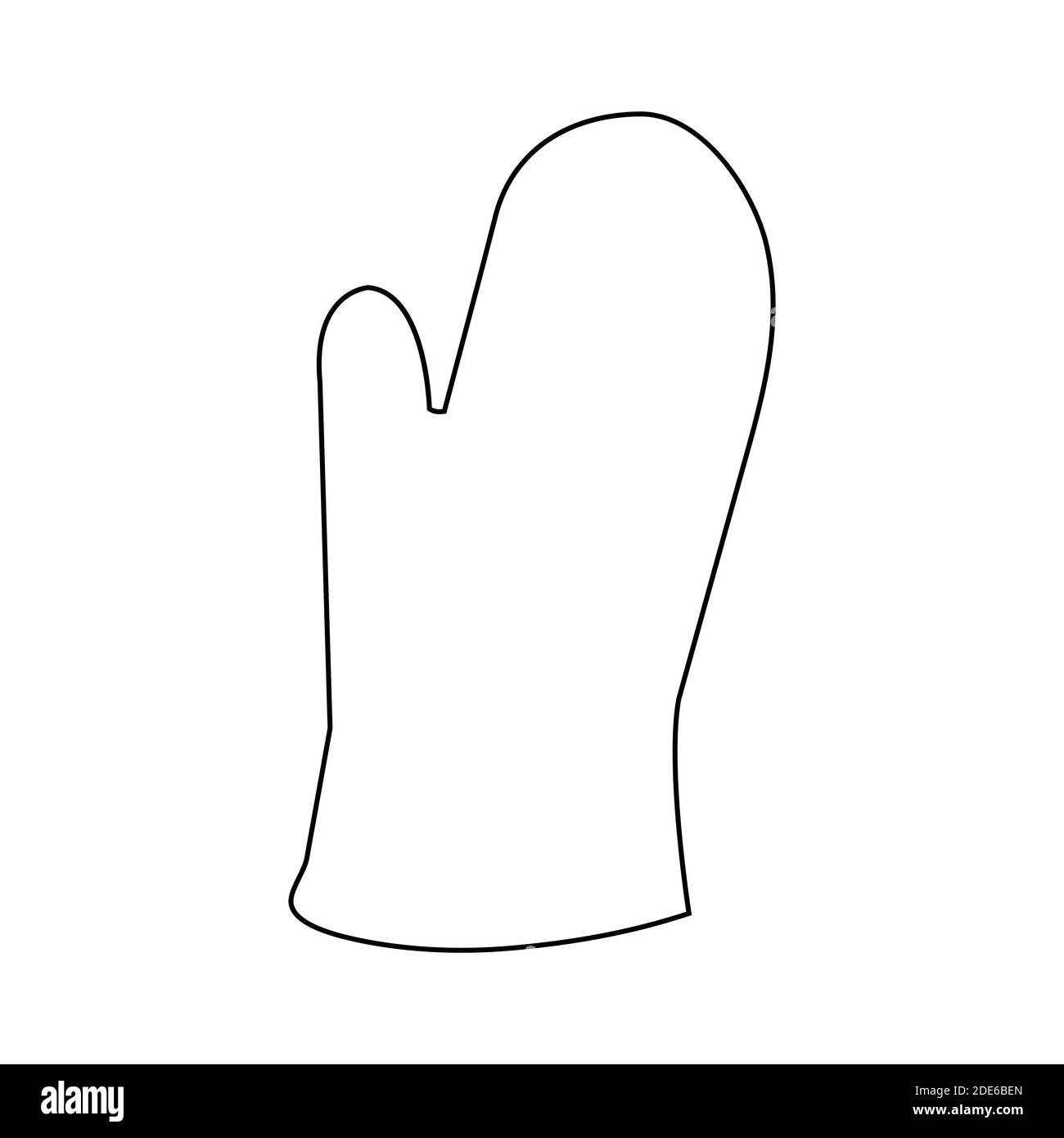 Kitchenware Oven Mitts Flat Icon A White Background Stock Vector