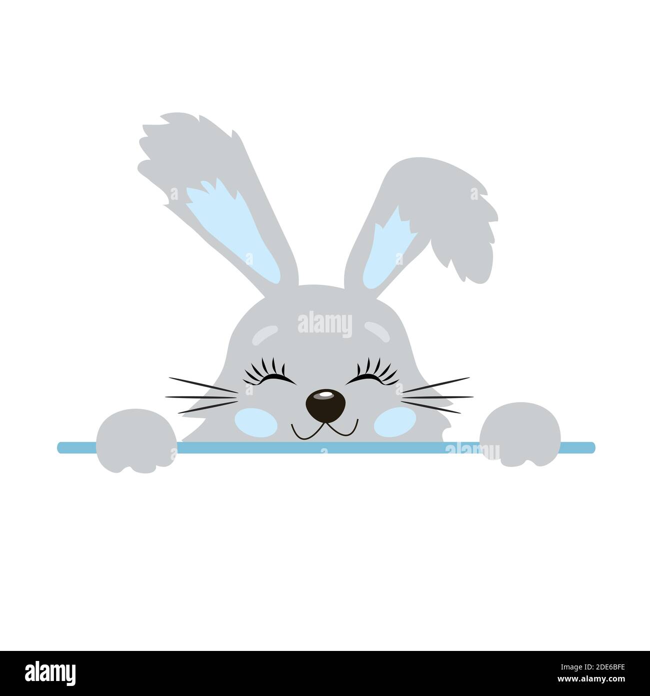Cute Little Easter Bunny Vector Illustration Stock Vector Image & Art ...