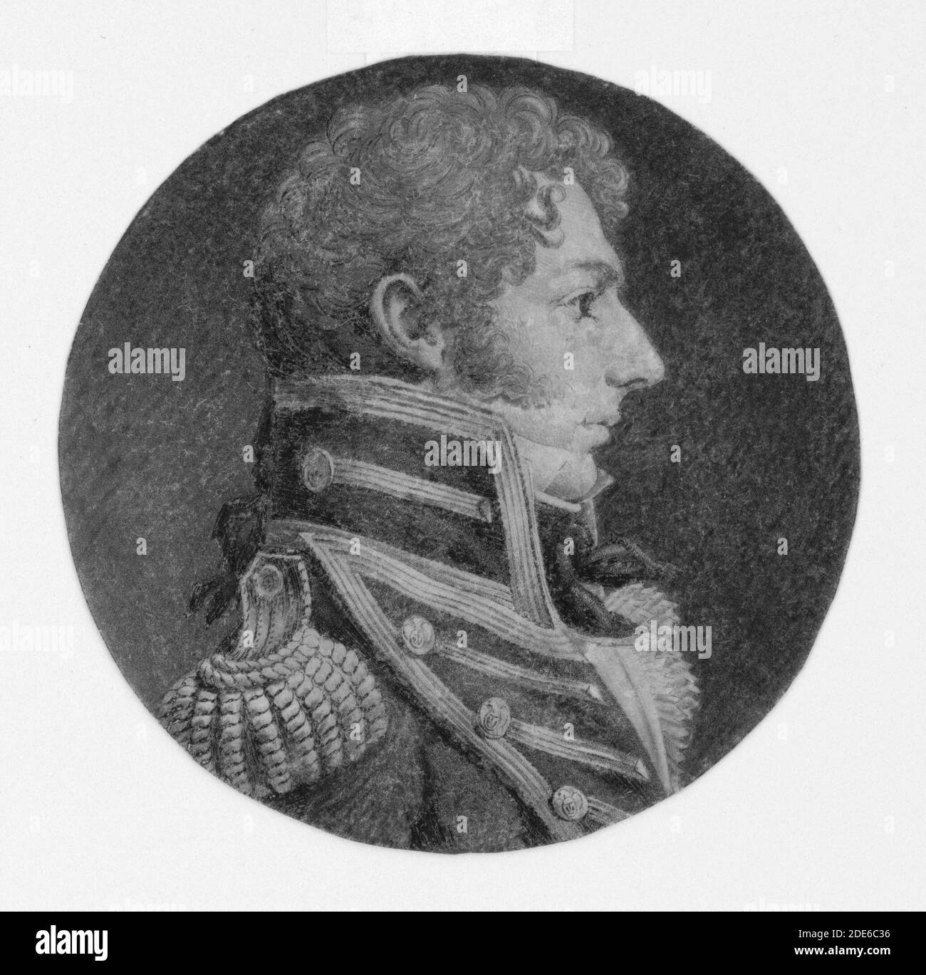 John H. Dent, head-and-shoulders portrait, facing right ca. 1809 Stock Photo