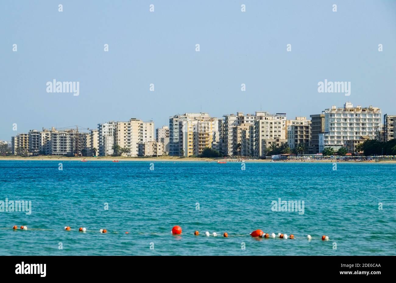 Cyprus. Varosha, Famagusta.The former holiday resort was abandoned in 1974 and is now part of Turkish occupied Northern Cyprus, (TRNC). Stock Photo