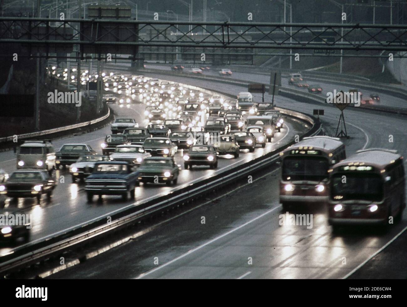 Shirley Highway during evening rush hour (Virginia) ca. 1973 Stock