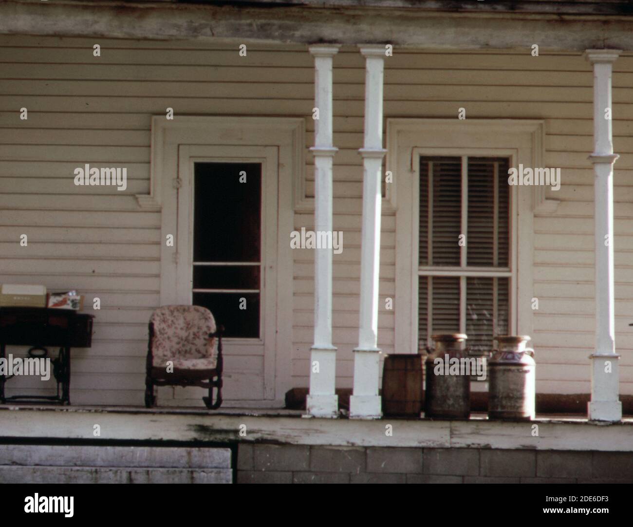 Historical 1970s Photo Porch of house in Farmington IL ca. June 1973 Stock Photo Alamy
