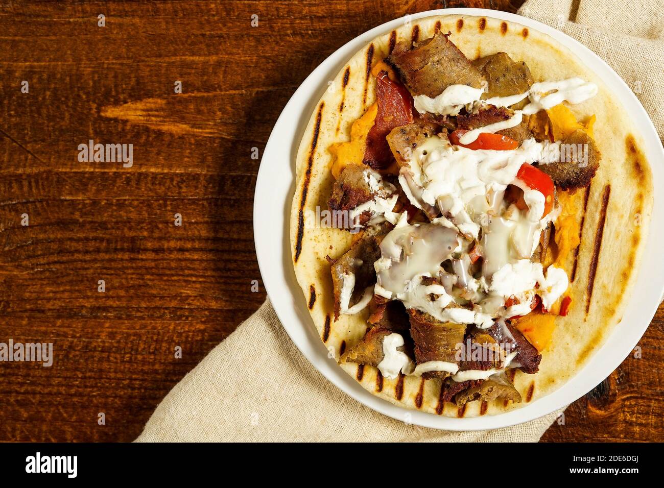 Shawarma with Lamb Stock Photo