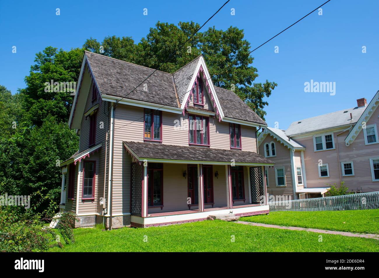 Historic house on Washington Street in downtown Peabody, Massachusetts