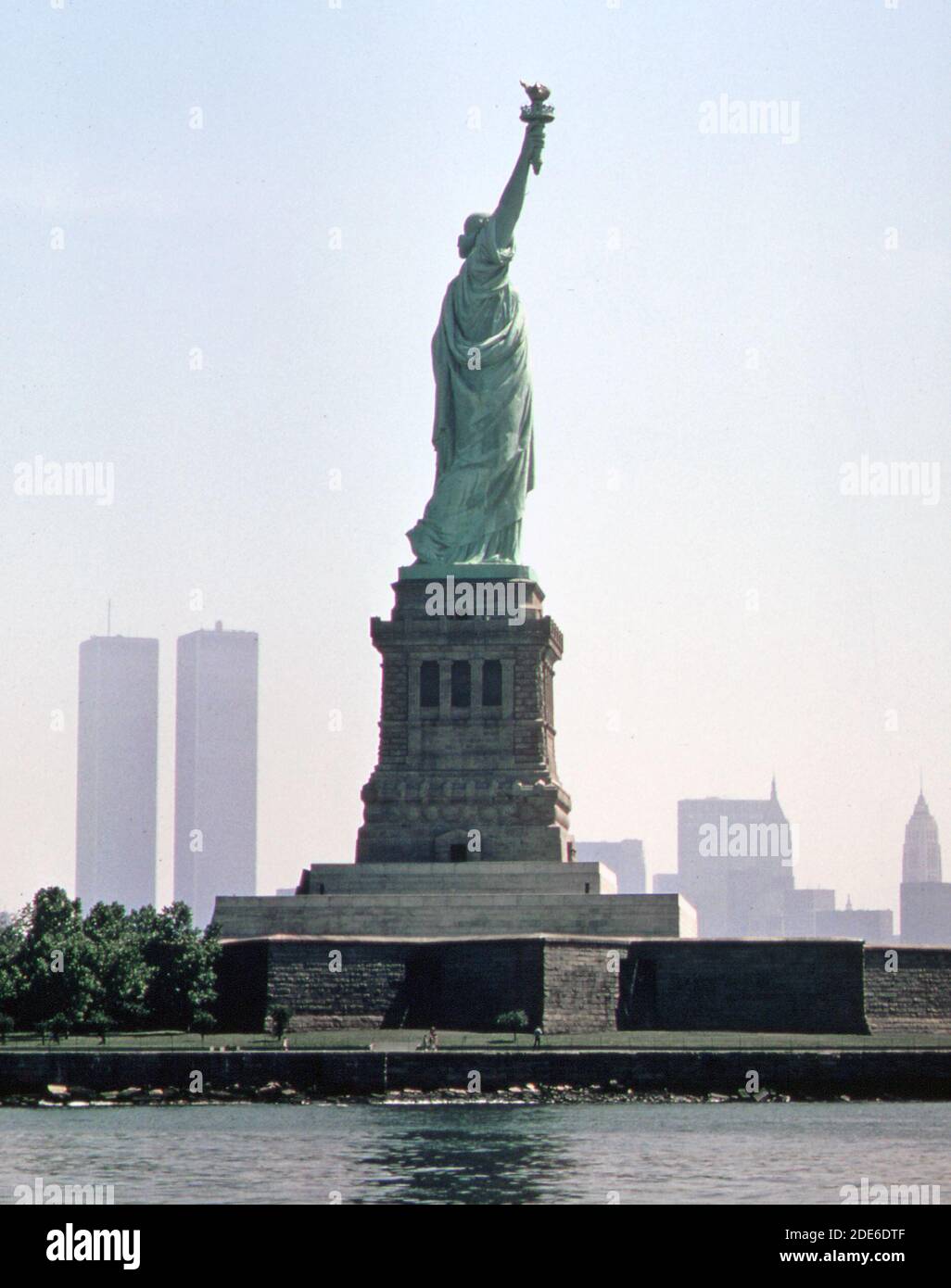 Statue of Liberty and the Manhattan New York skyline ca