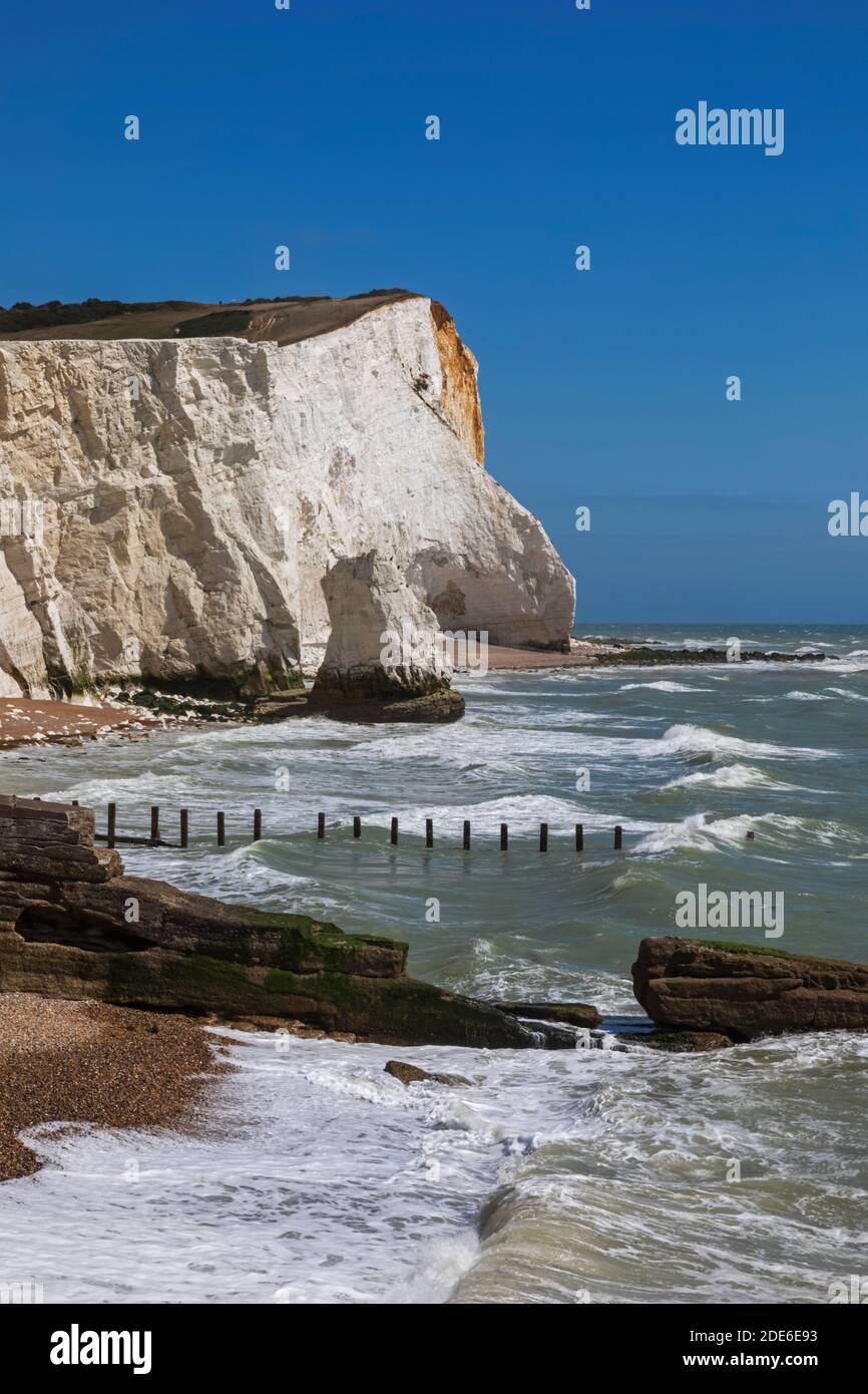 England, East Sussex, Seaford, Sleaford Head Cliffs Stock Photo