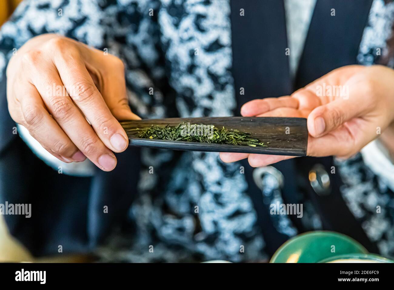 Japanese Green Tea Ceremony in Düsseldorf, Germany Stock Photo