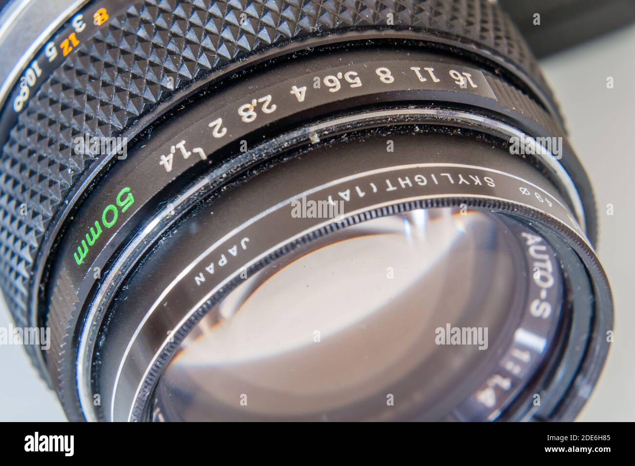 A Retro vintage Olympus OM1 35mm single lens reflex film camera, and