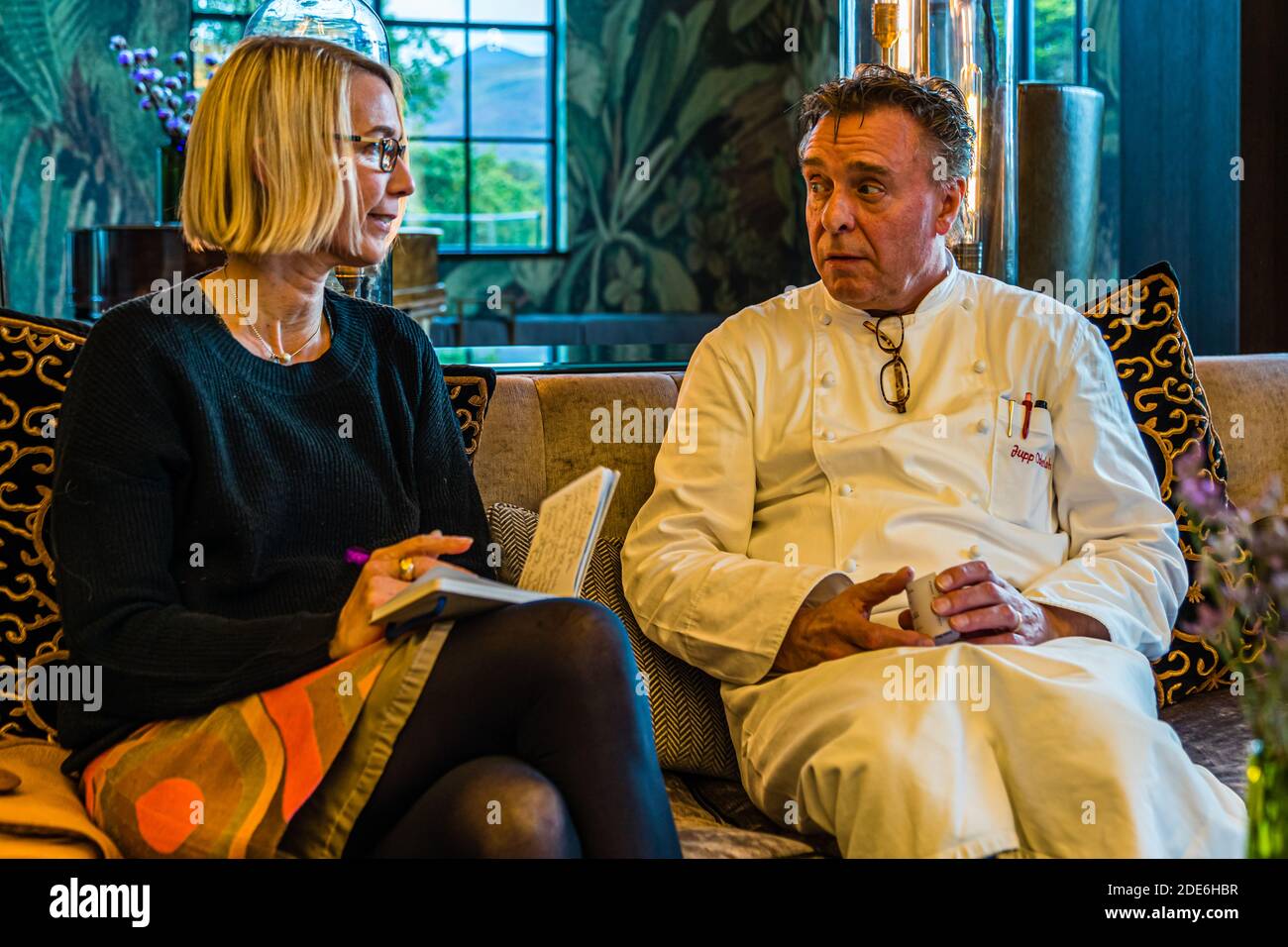 Chef Jupp Osterloh of "The Grill" restaurant at the five-star Dunloe Hotel & Gardens near Killarney, County Kerry, Ireland. Stock Photo