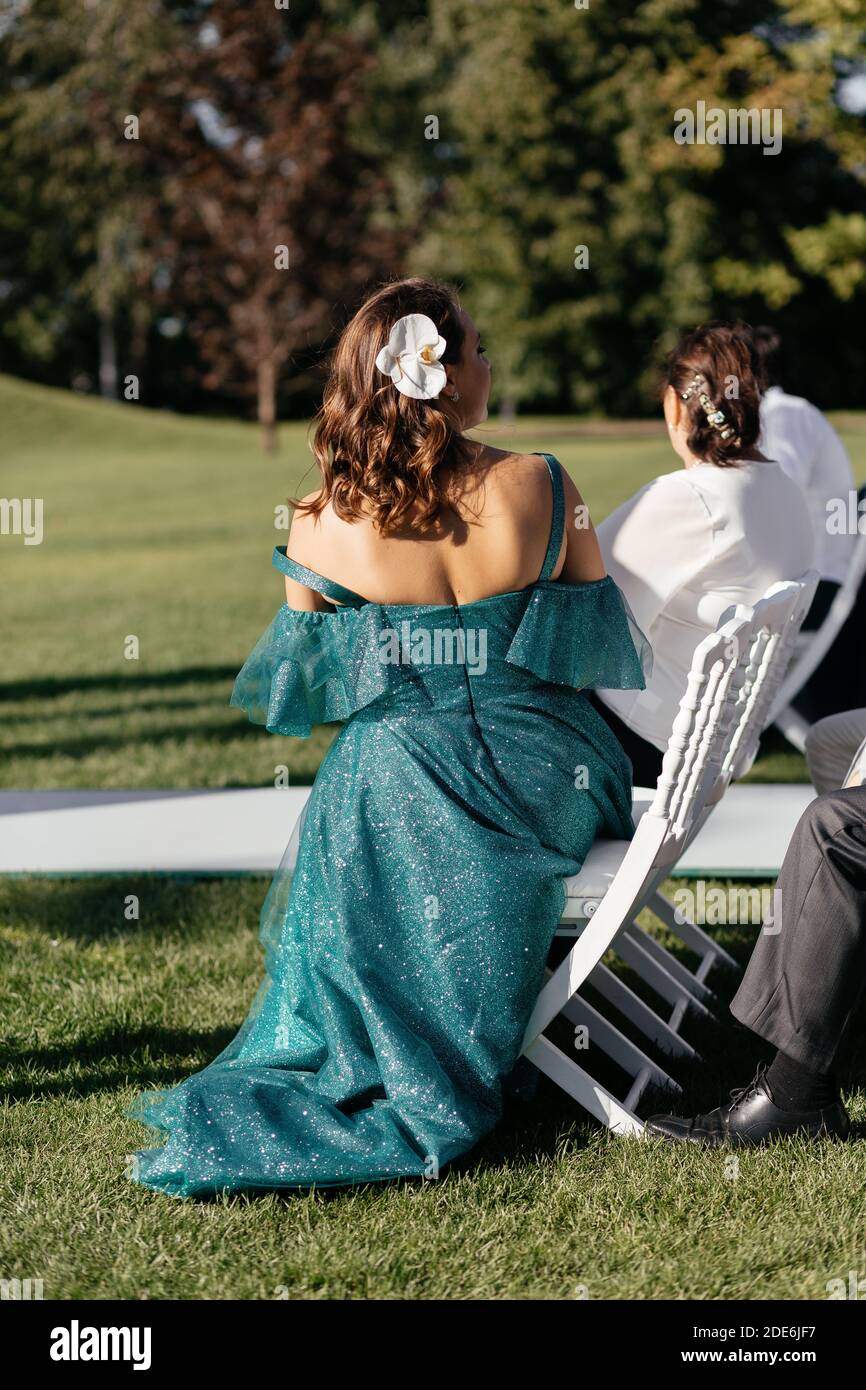 flowers with emerald green dress Gorgeous Lace Flower Beaded V-neck Emerald Green Prom Dress Ball Gowns main image 1