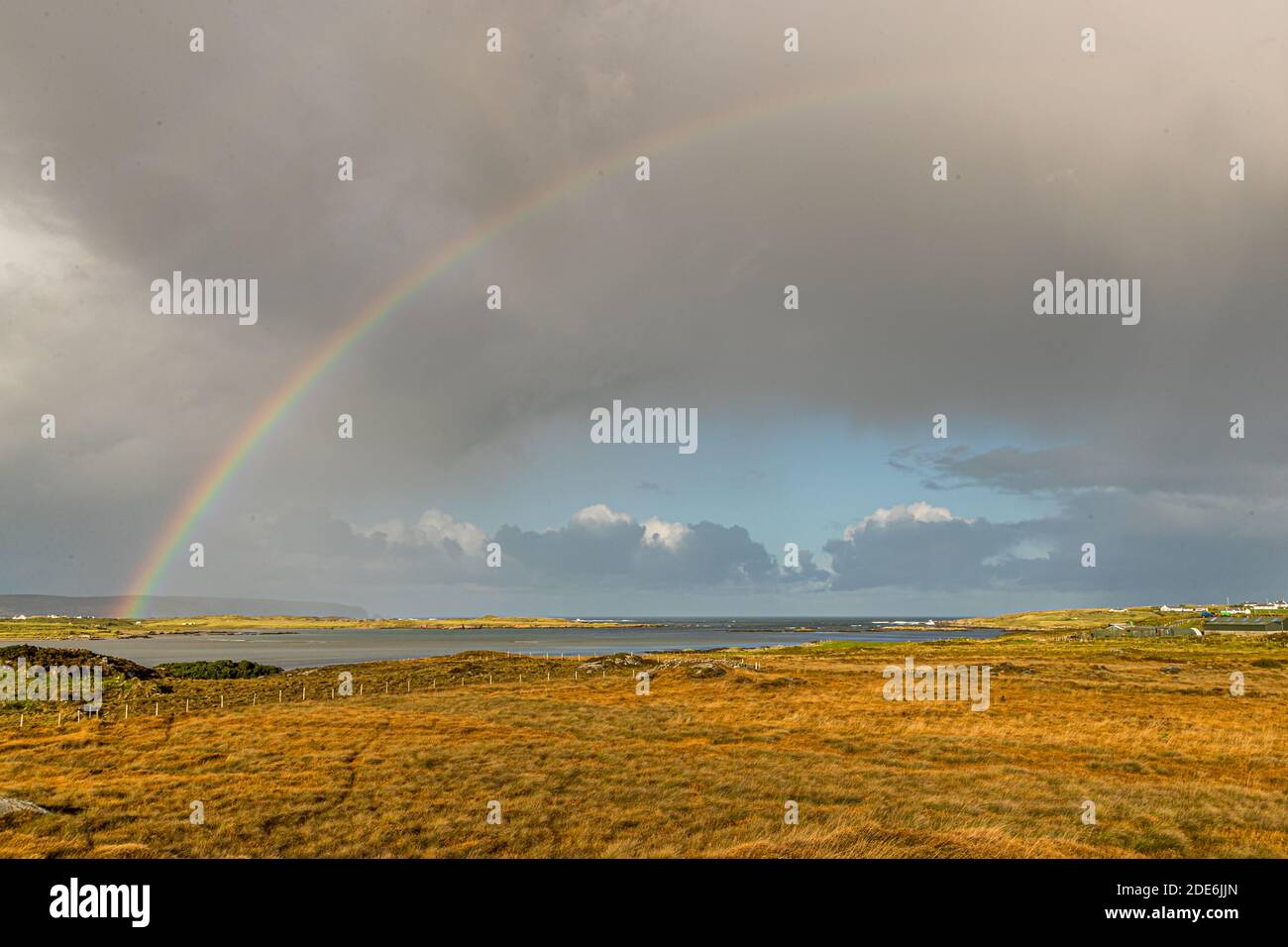 Rainbow in  County Donegal Ireland Stock Photo