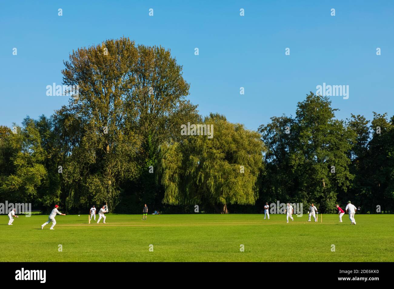 England, Hampshire, Winchester, Cricket Match Stock Photo
