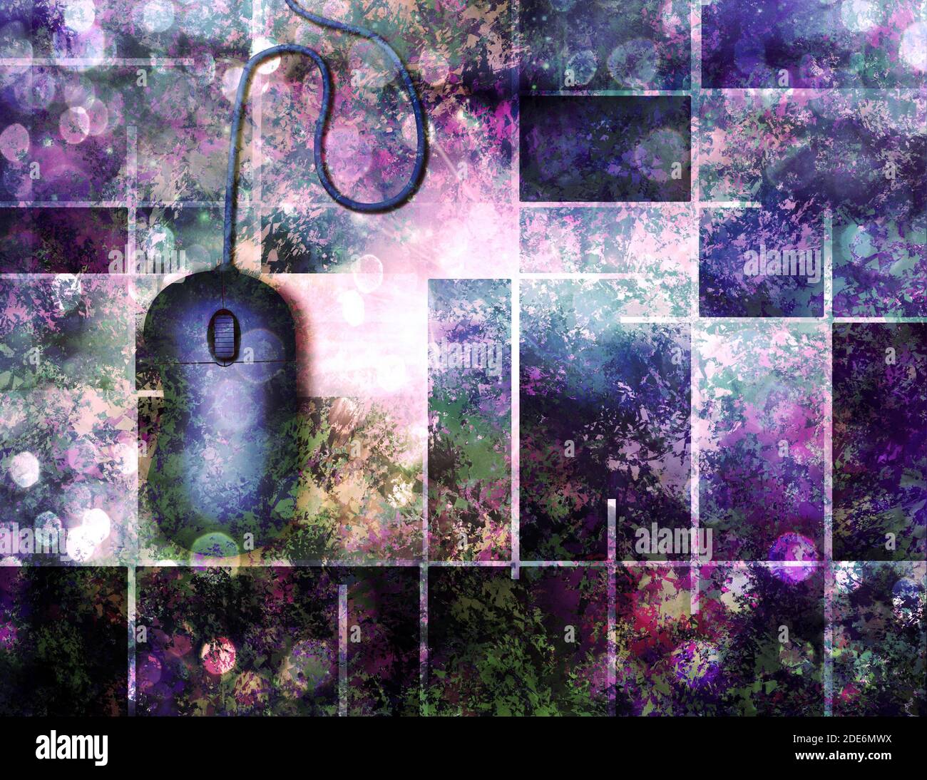 Computer mouse on abstract background. 3D rendering Stock Photo - Alamy
