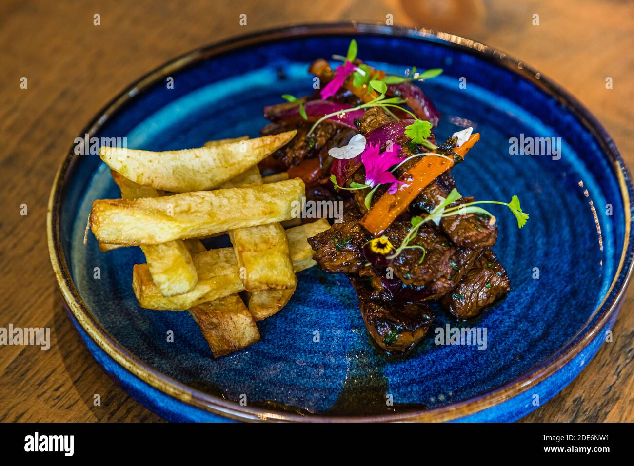 Peruvian Restaurant Chakana by Michelin Star Chef Robert Ortiz in Birmingham, England Stock Photo