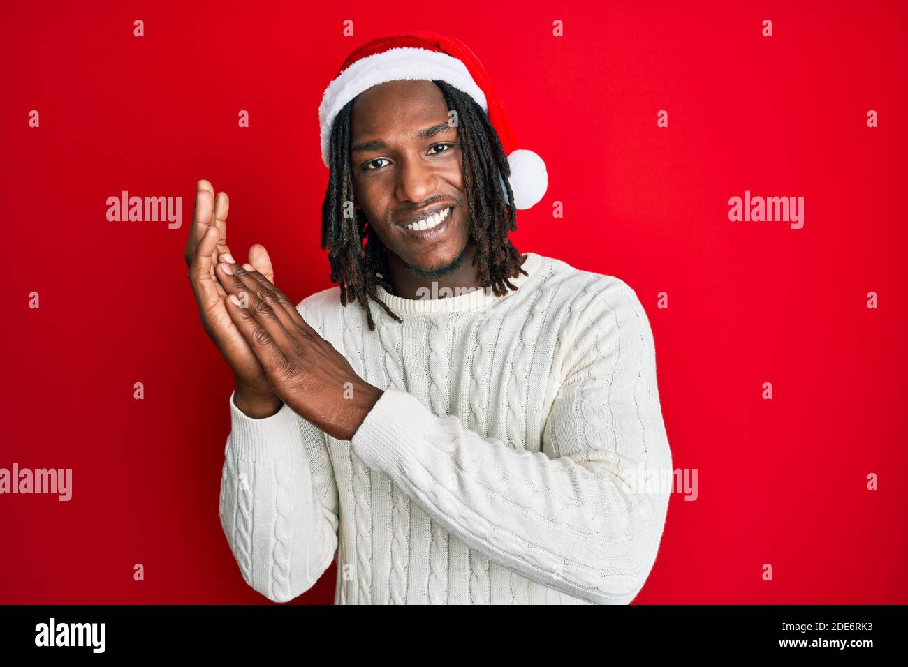 Joyful black man clapping hands hi-res stock photography and images - Alamy