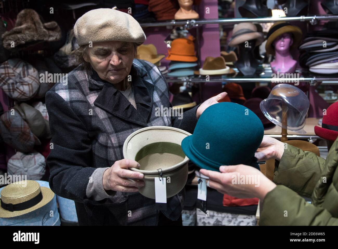 hats at Maria Lipka's hat shop 