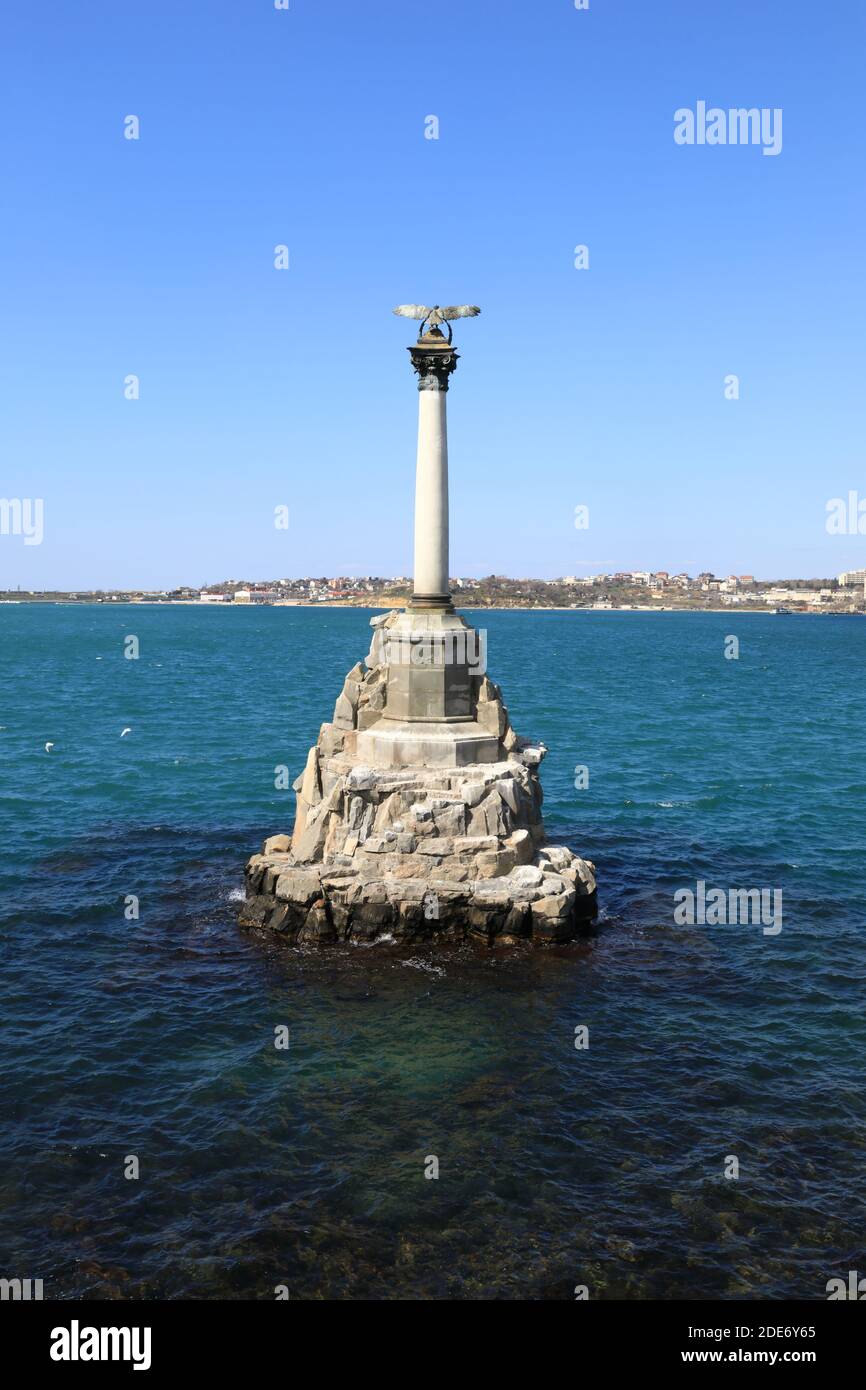 Monument to the sunken ships in Sevastopol Stock Photo Alamy