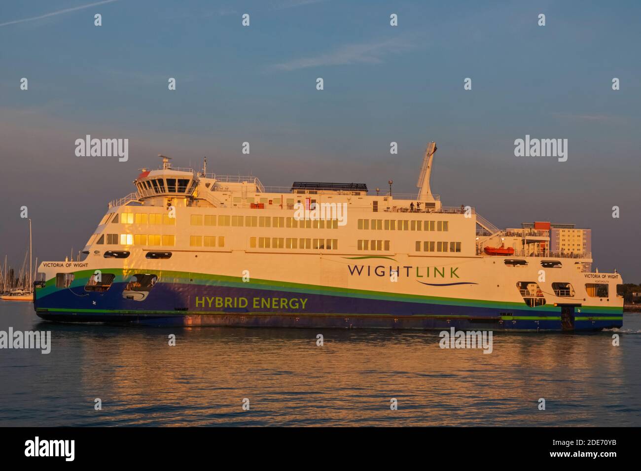 England, Hampshire, Portsmouth, Gosport, Victoria of Wight Ferry Stock Photo